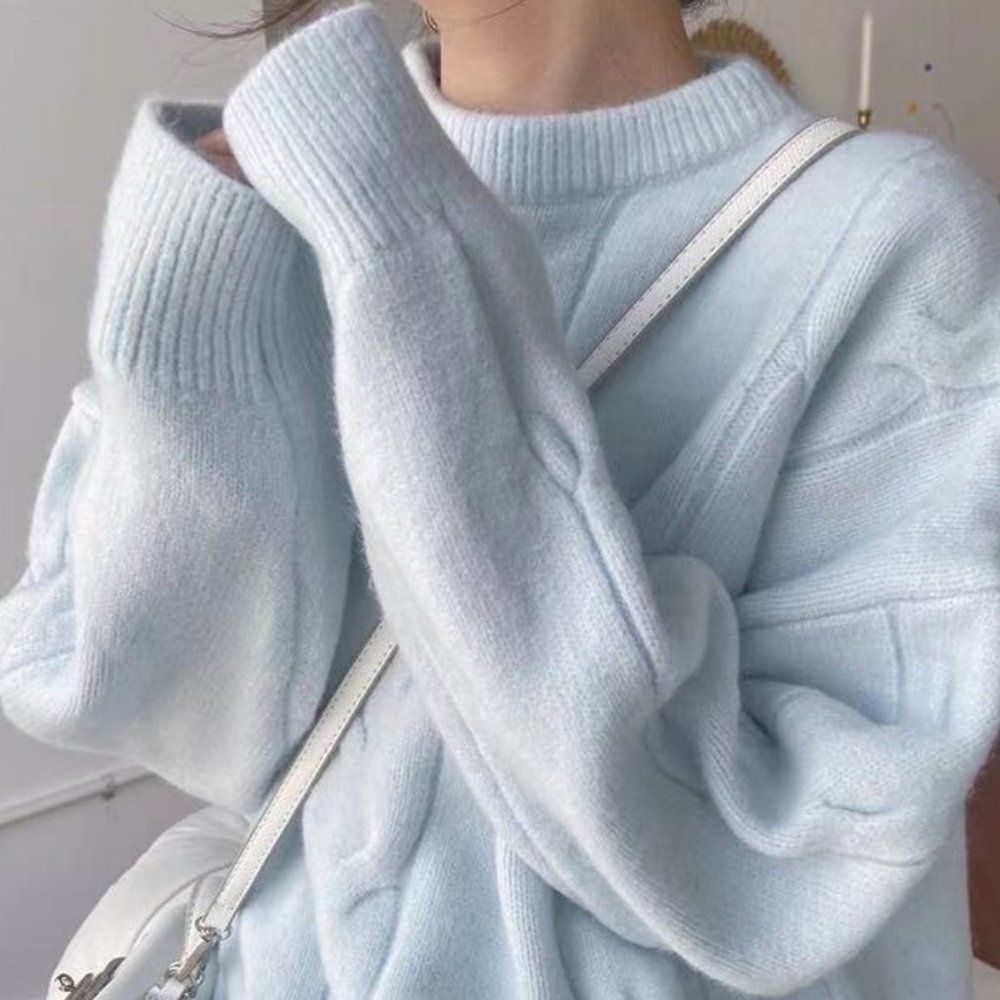 Cozy Knit Sweater Pullover Top (Thin version for spring/summer)